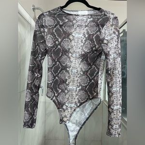 Top shop sheer snakeskin onesie
